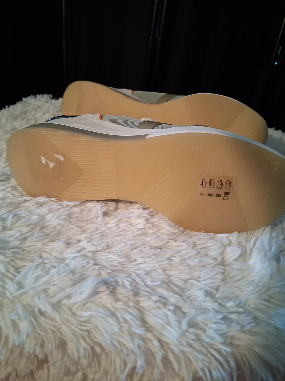 Michael Kors Women White Mesh Sneakers with Orange Logo Accents NWOT